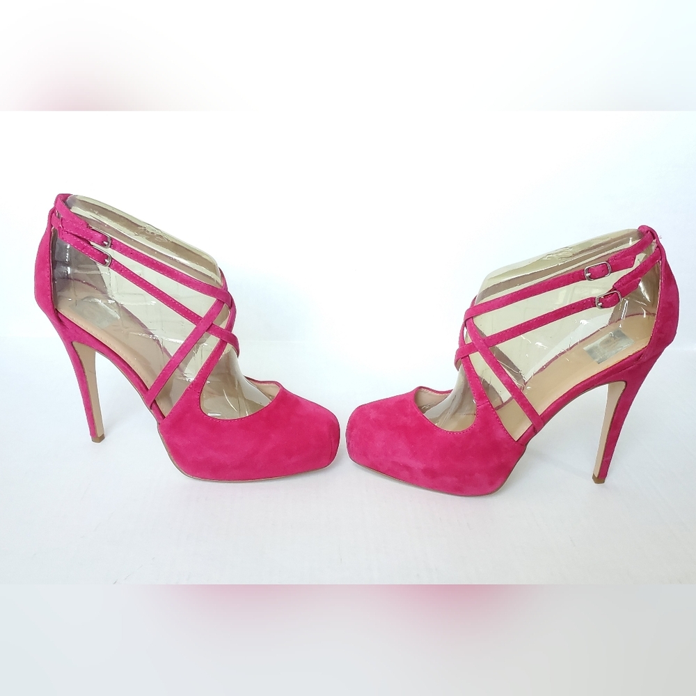 DV By Dolce Vita Blair Strappy Fuchsia Heels Sz 10